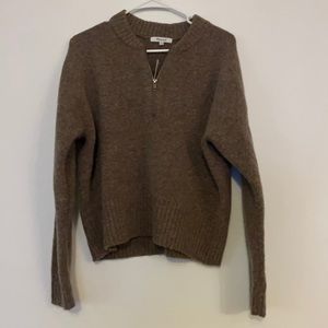 NWT Madewell York Half Zip Pullover Sweater Size Medium